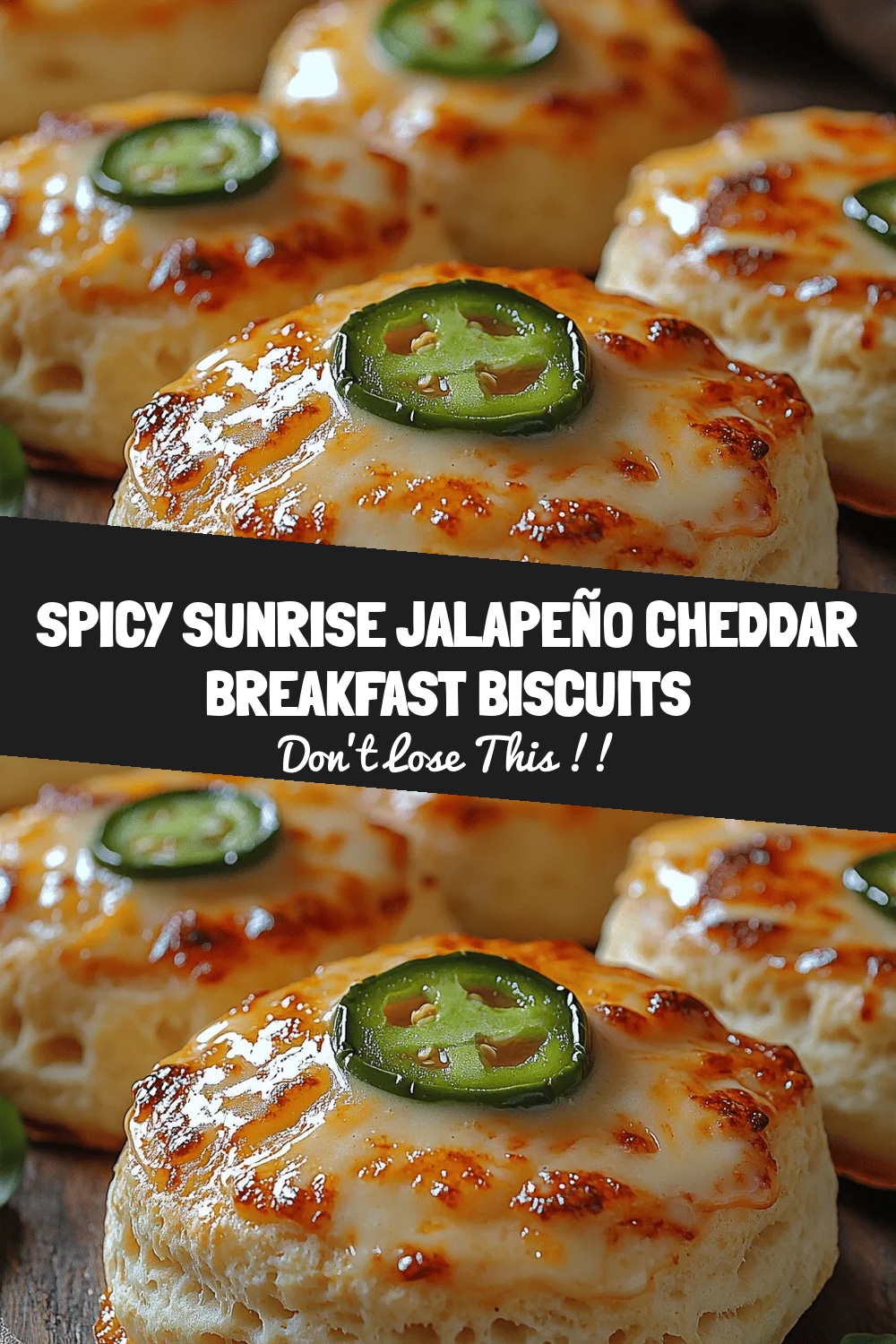 Spicy Sunrise Jalapeño Cheddar Breakfast Biscuits