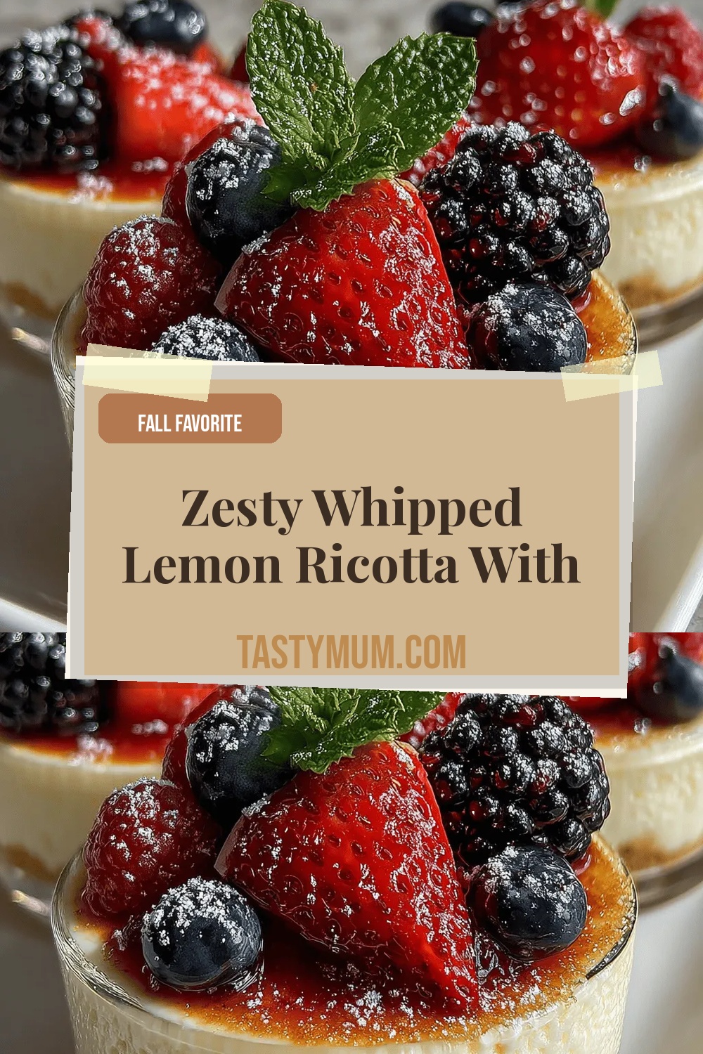 Zesty Whipped Lemon Ricotta with Fresh Berries