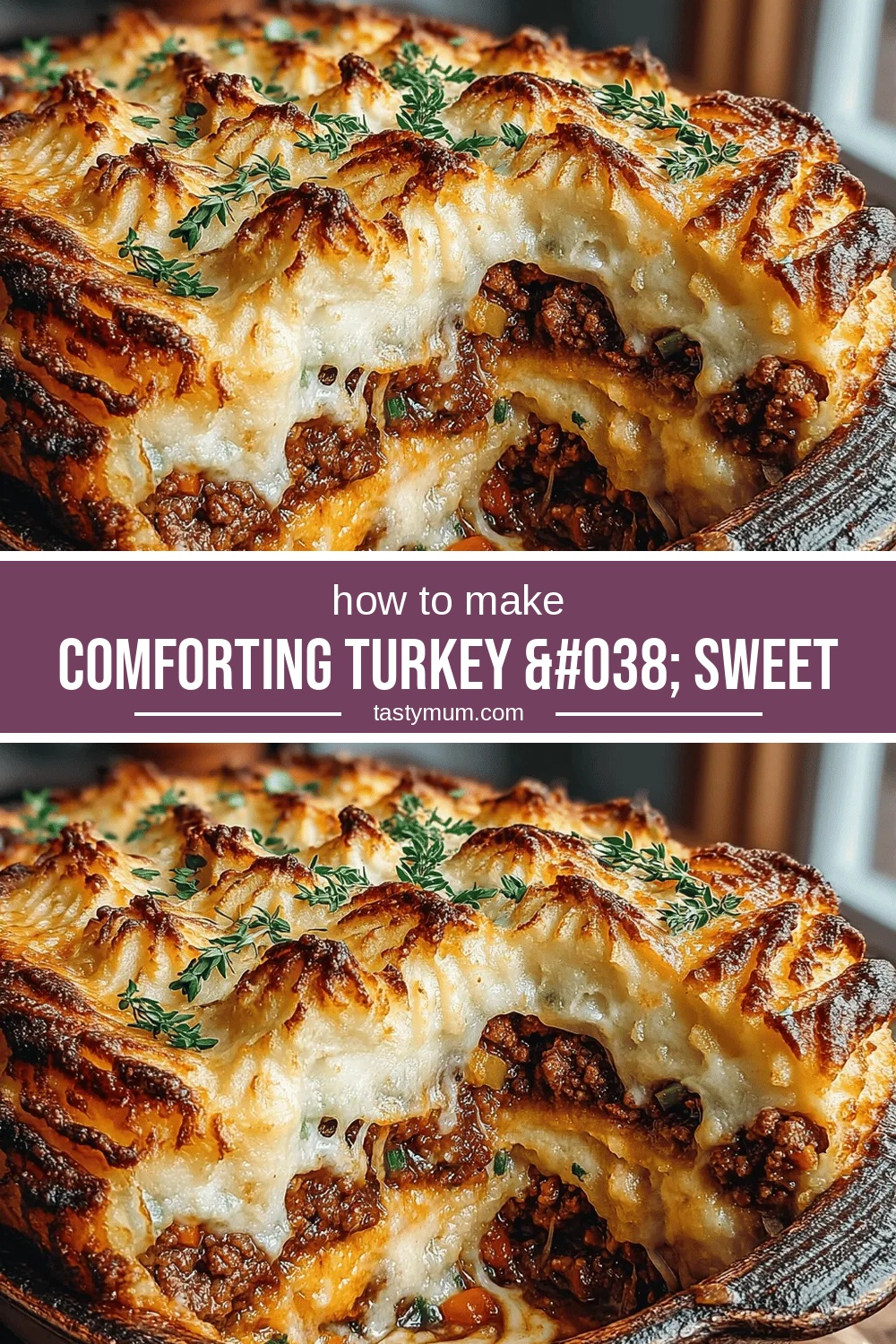Comforting Turkey & Sweet Potato Shepherd’s Pie
