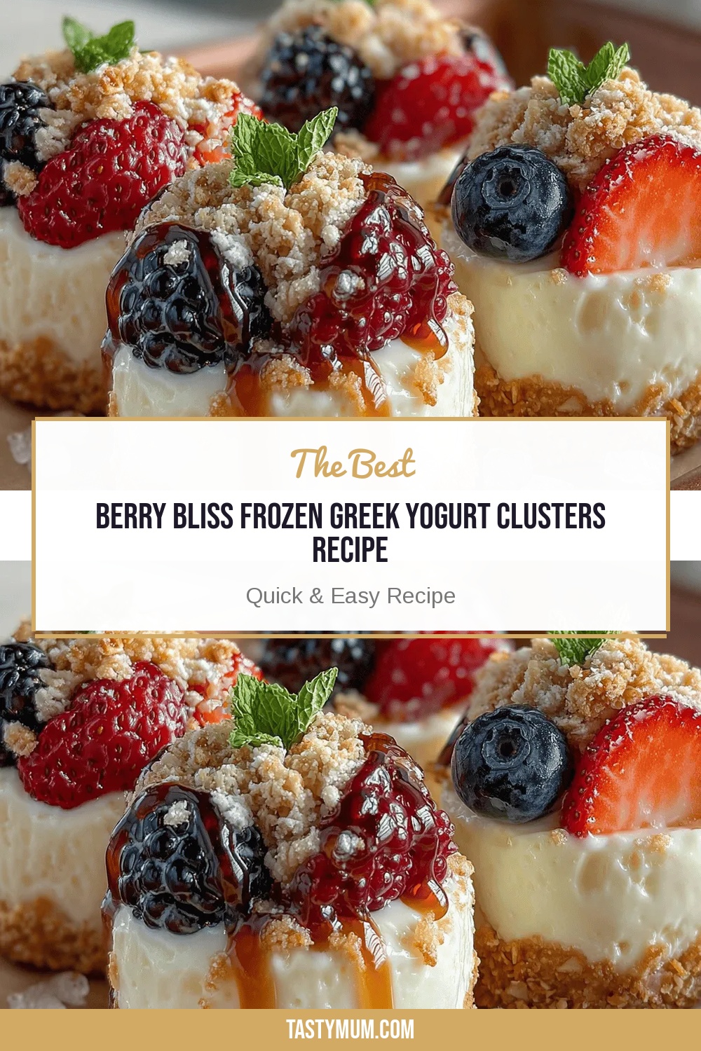 Berry Bliss Frozen Greek Yogurt Clusters Recipe