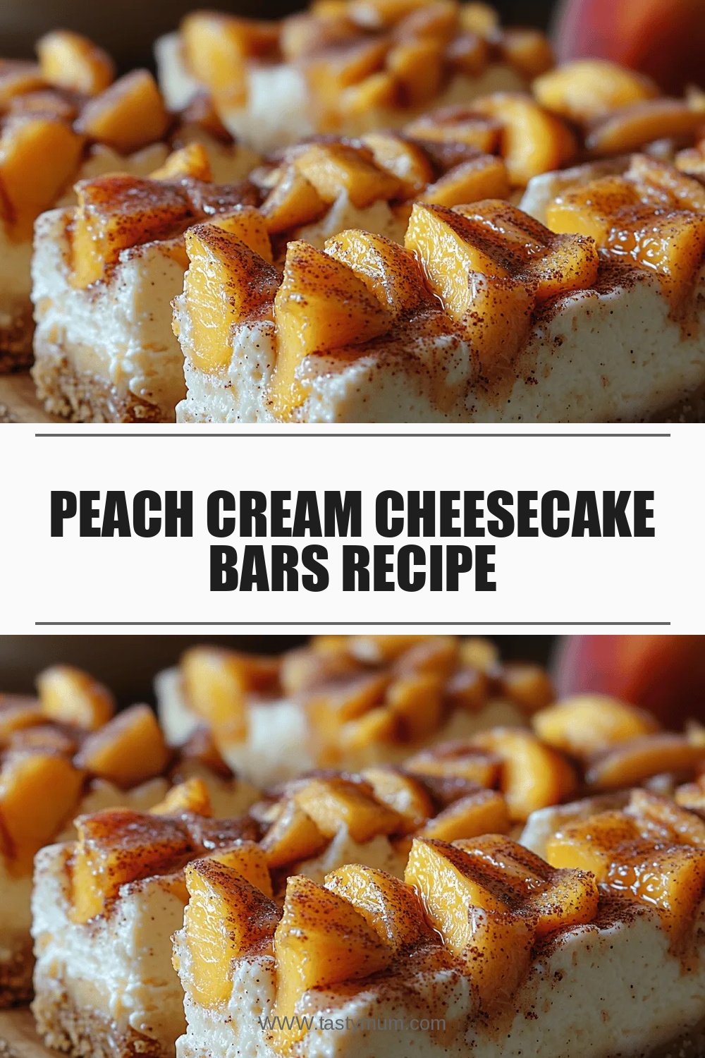 Peach Cream Cheesecake Bars Recipe