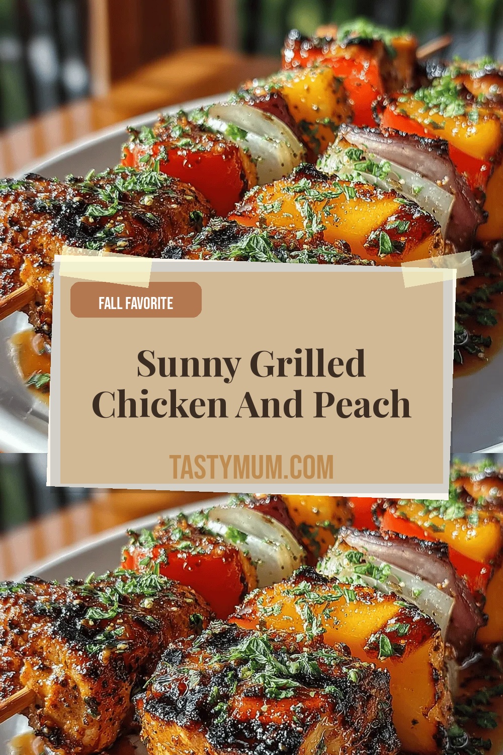Sunny Grilled Chicken and Peach Skewers Recipe