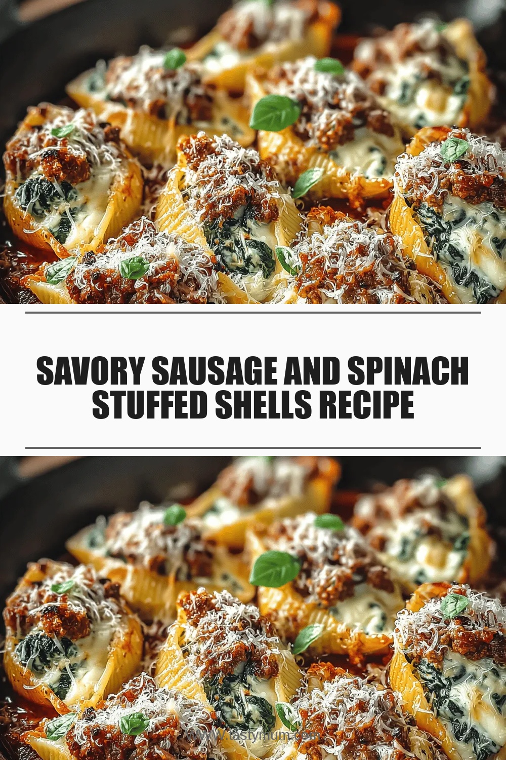 Savory Sausage and Spinach Stuffed Shells Recipe