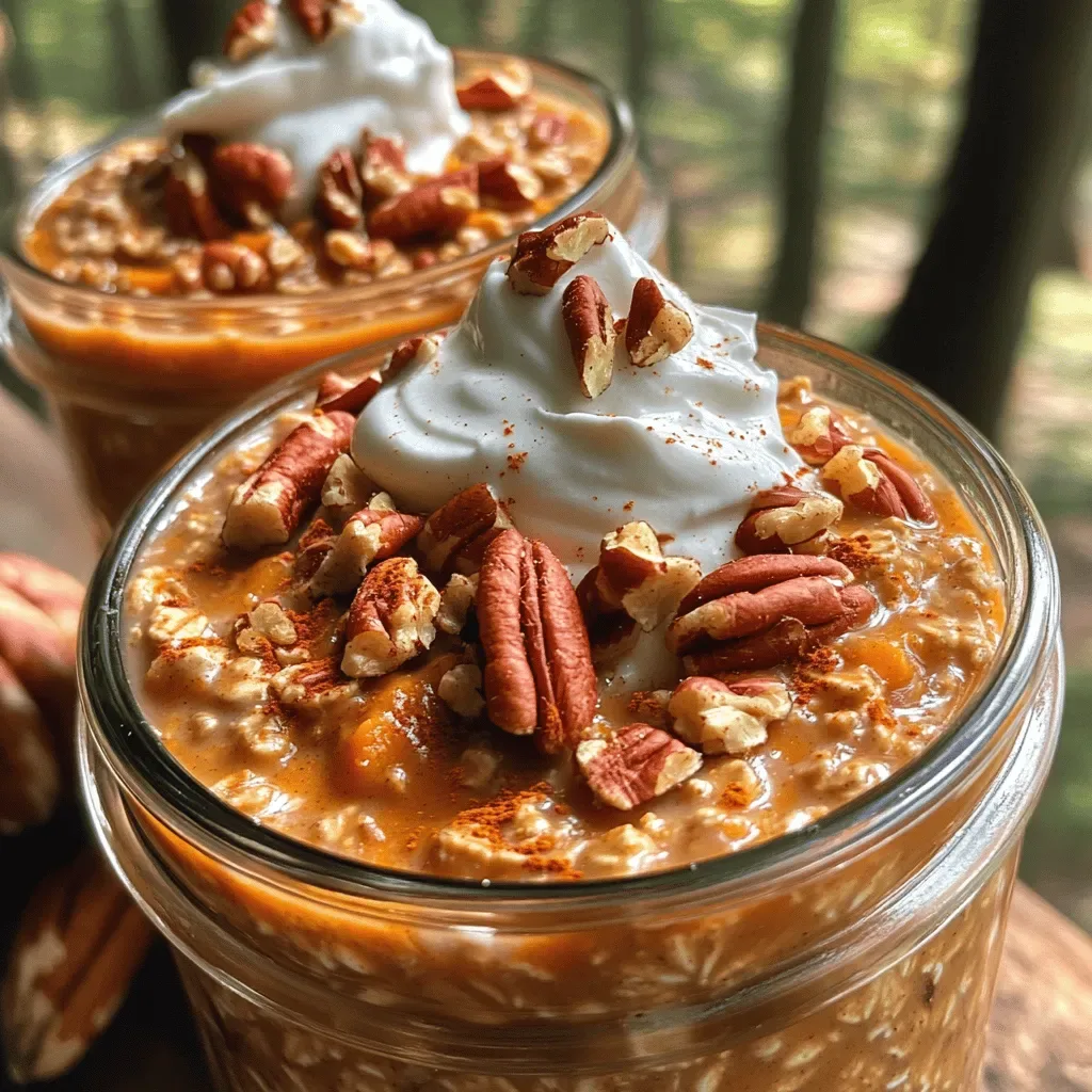Cozy Autumn Pumpkin Pie Overnight Oats in Jars