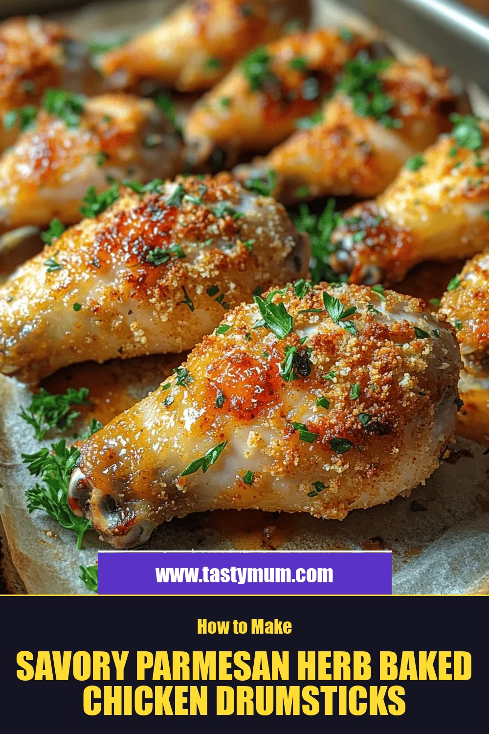 Savory Parmesan Herb Baked Chicken Drumsticks