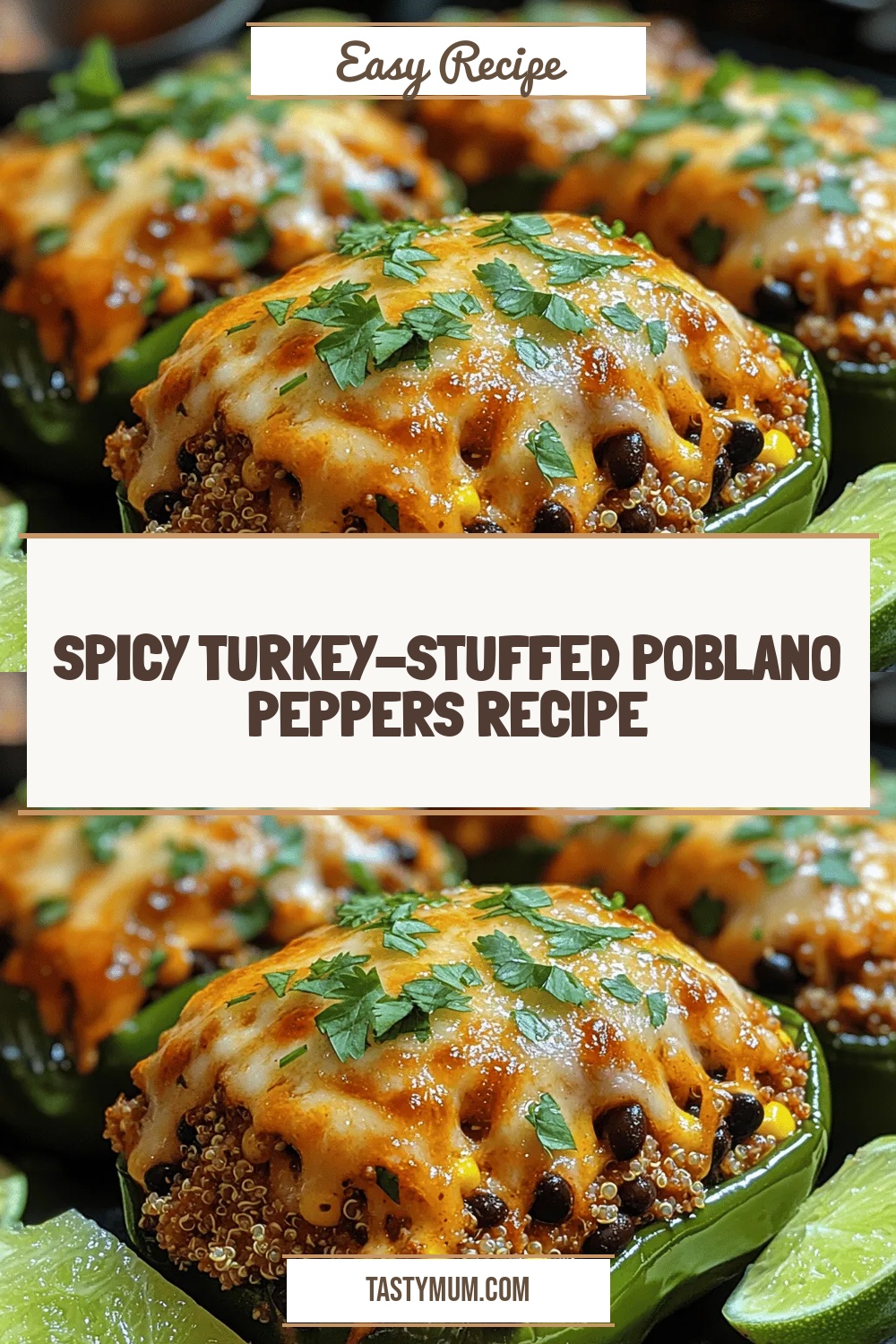 Spicy Turkey-Stuffed Poblano Peppers Recipe