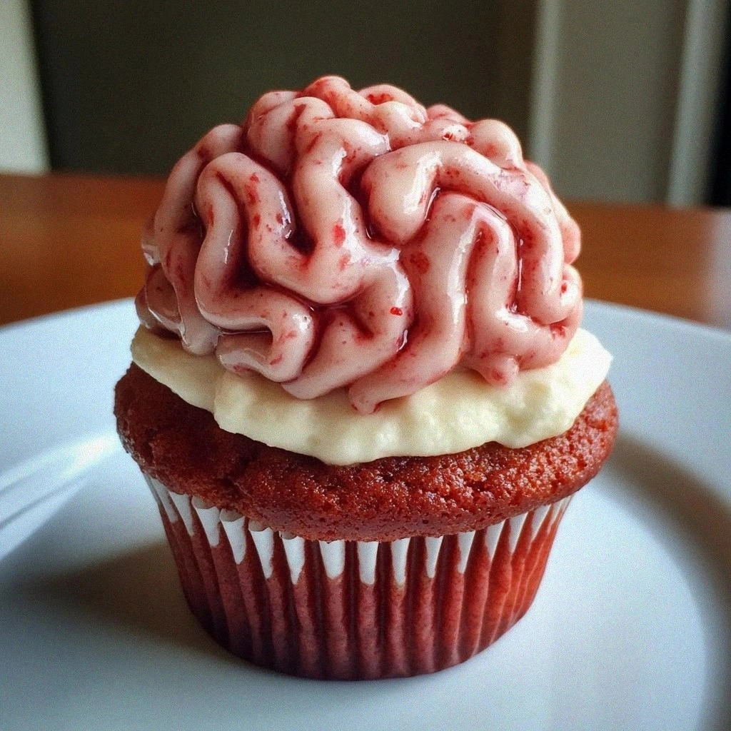1 Gruselige Halloween Zombie Brain Cupcakes Rezept