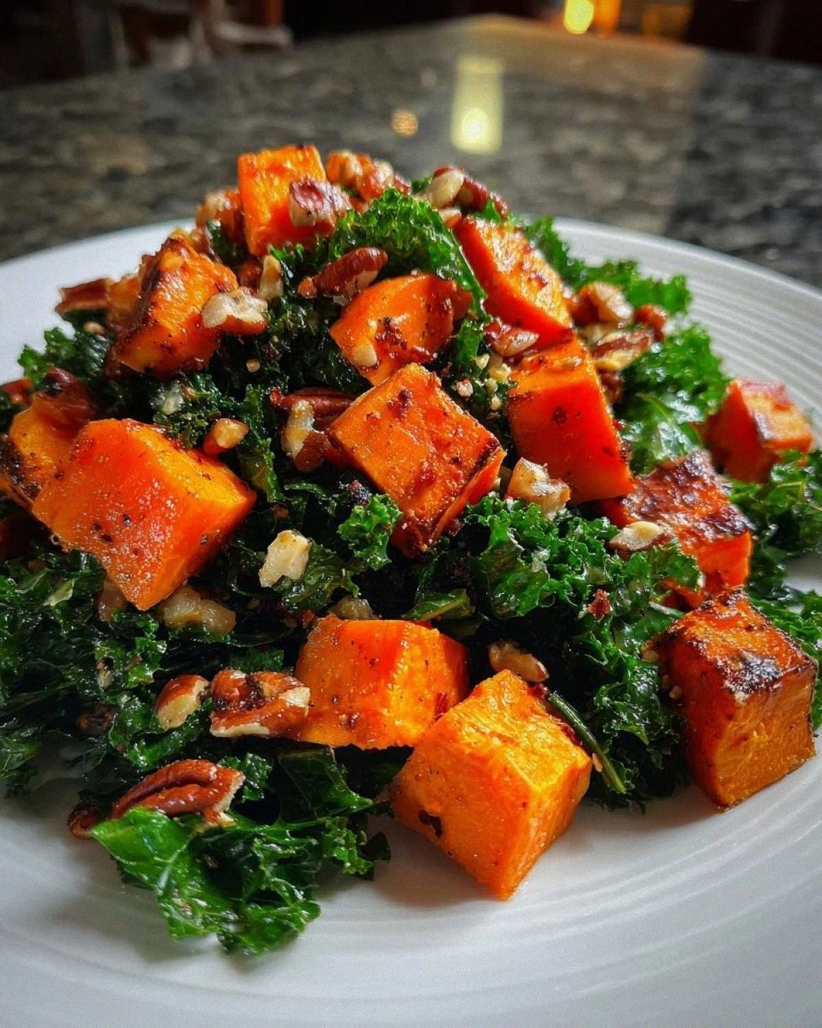 Amazing Roasted Sweet Potato and Kale Salad Joy