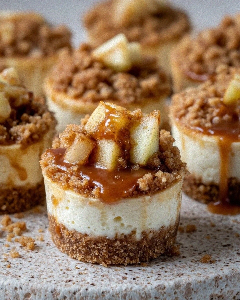 Apple Crisp Cheesecake Bites