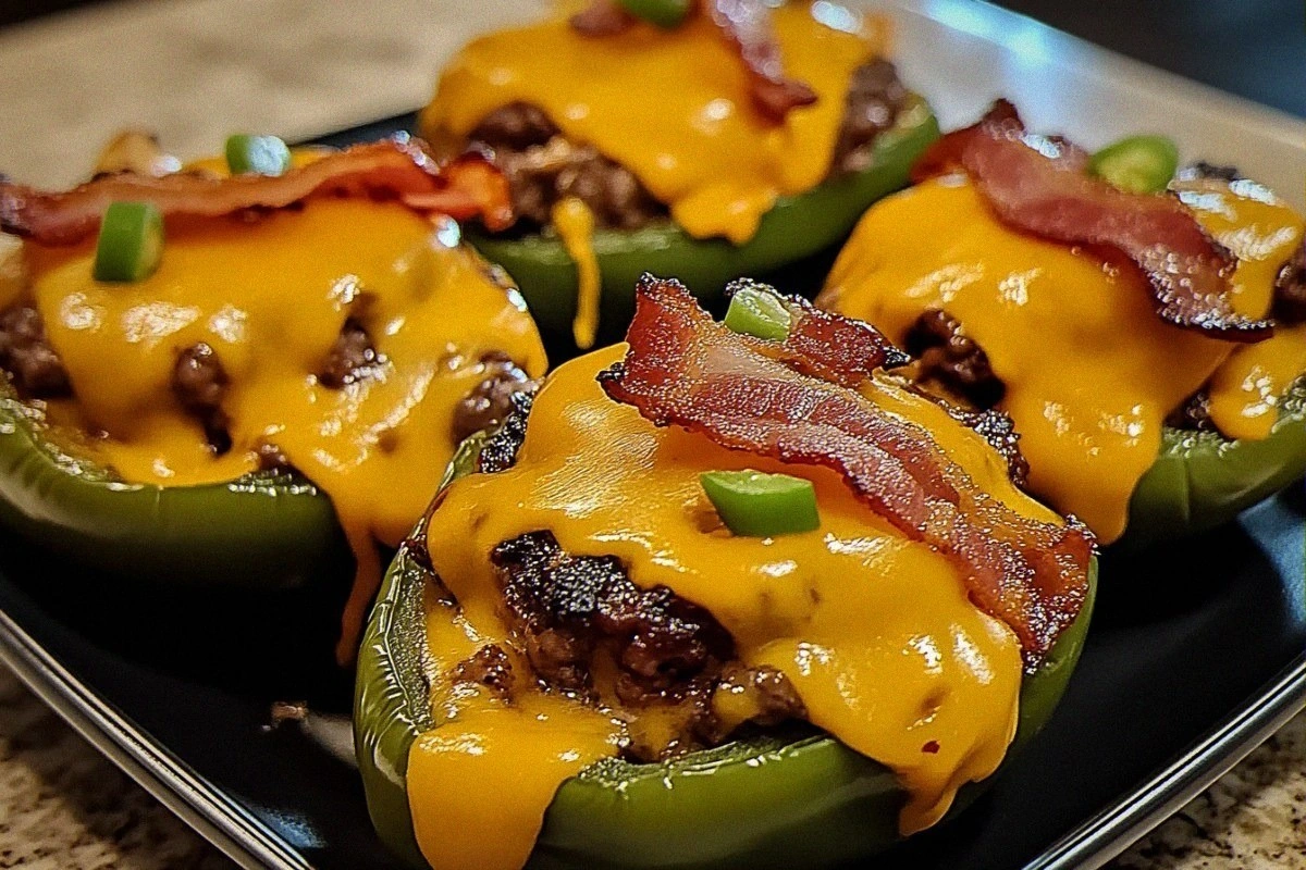 BBQ Bacon Cheeseburger Stuffed Peppers – A Flavor Explosion!