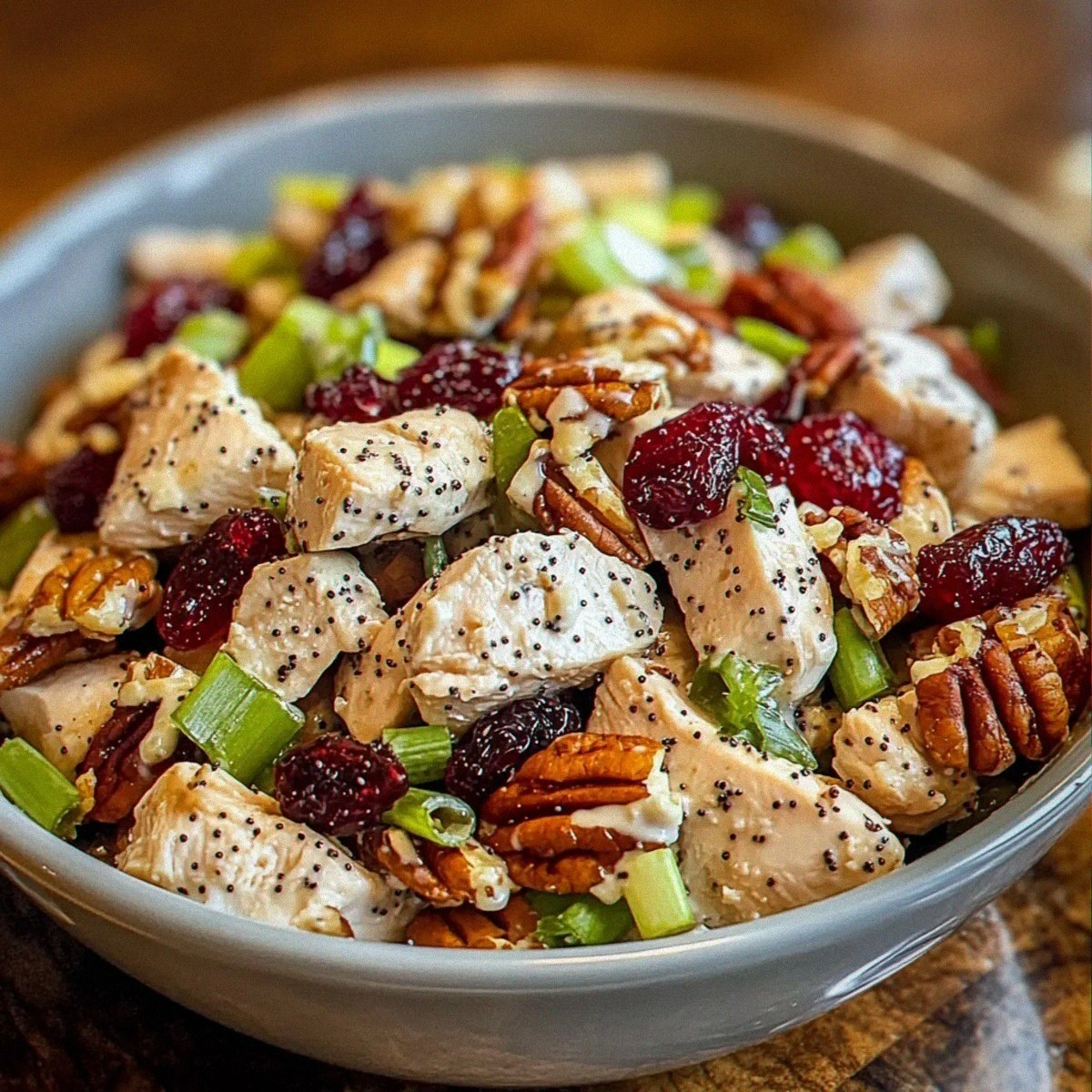 Cranberry Pecan Chicken Salad with Poppy Seed Dressing Bliss