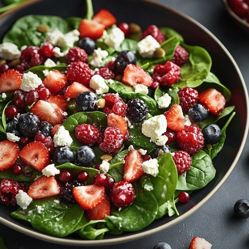 Easy Spinach Salad with Berries for Fresh Taste