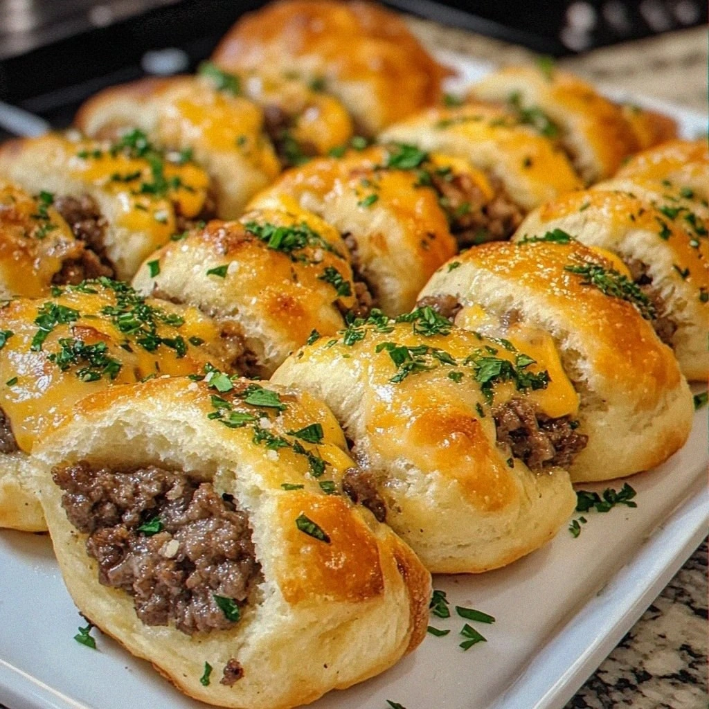 Garlic Parmesan Cheeseburger Bombs: Irresistible Bite-Sized Delights!