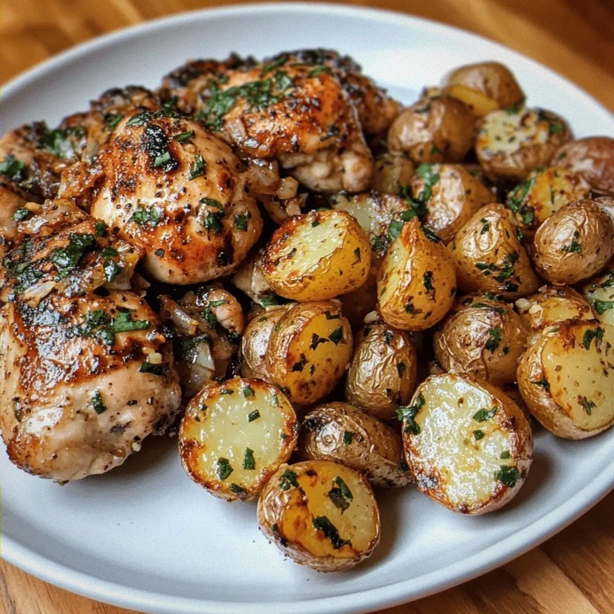 Garlic Parmesan Chicken and Potatoes: Quick Family Dinner Delight