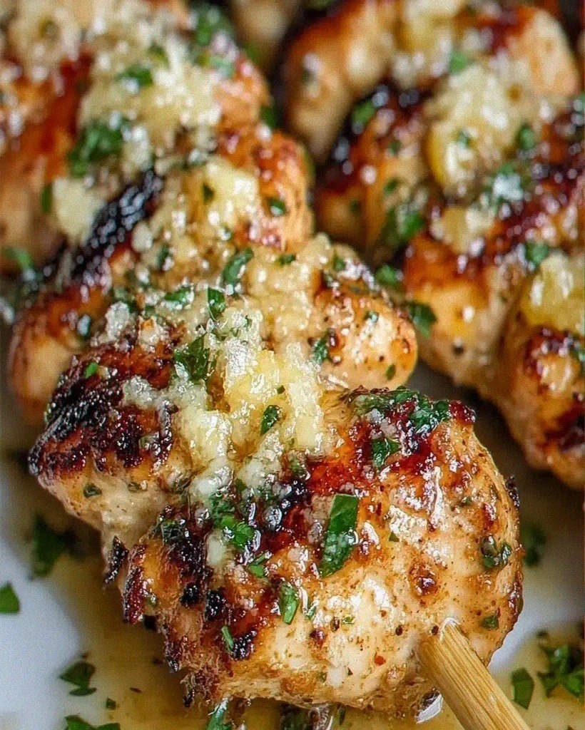 Garlic Parmesan Chicken Skewers Recipe