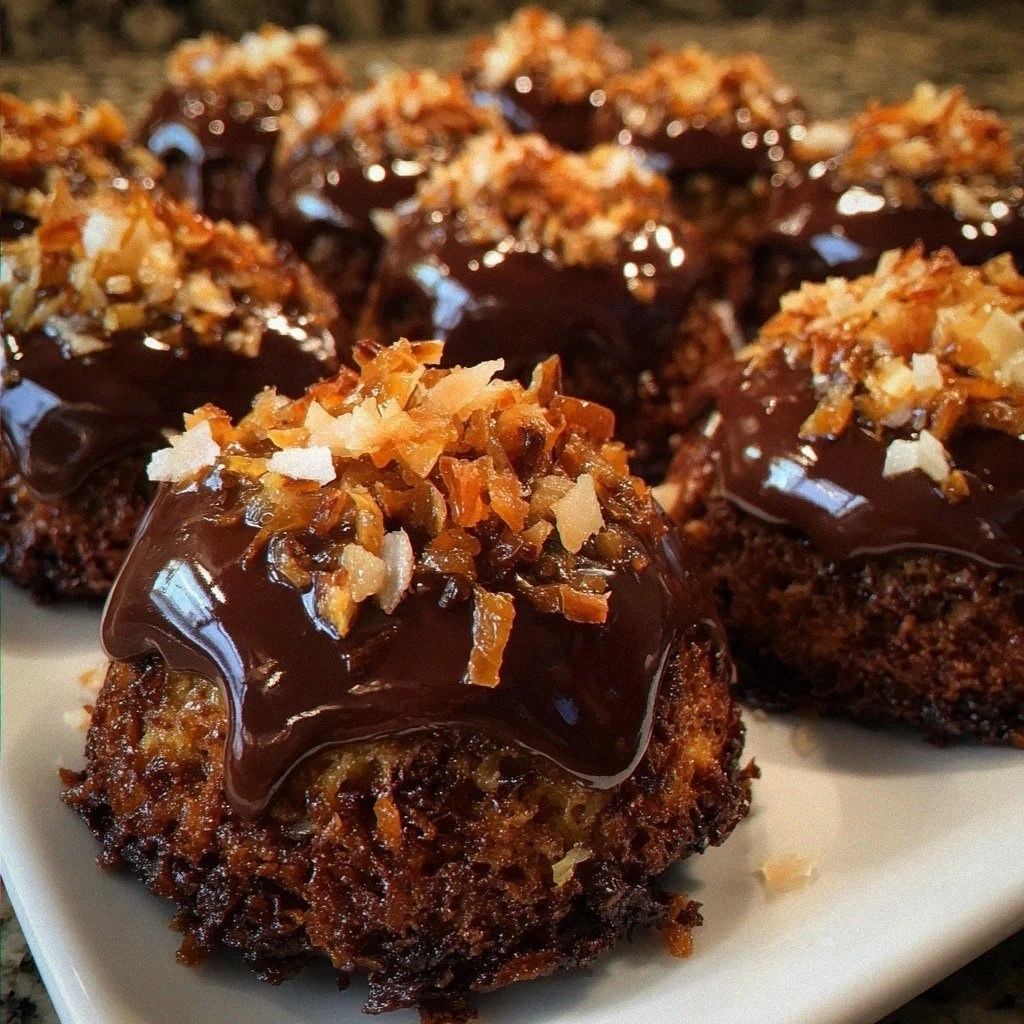German Chocolate Mini Cakes