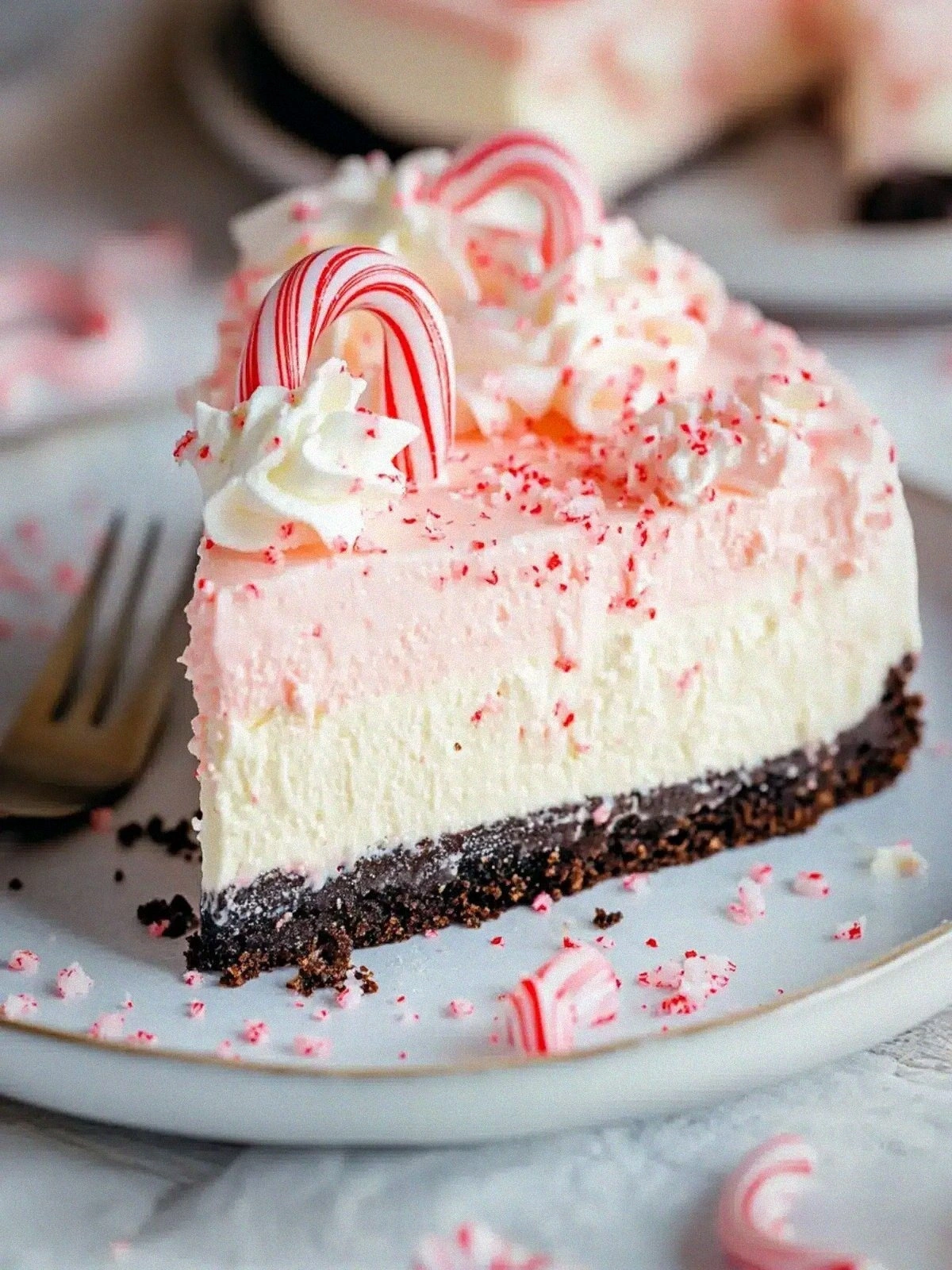 Indulge in Candy Cane No Bake Cheesecake Bliss at Home