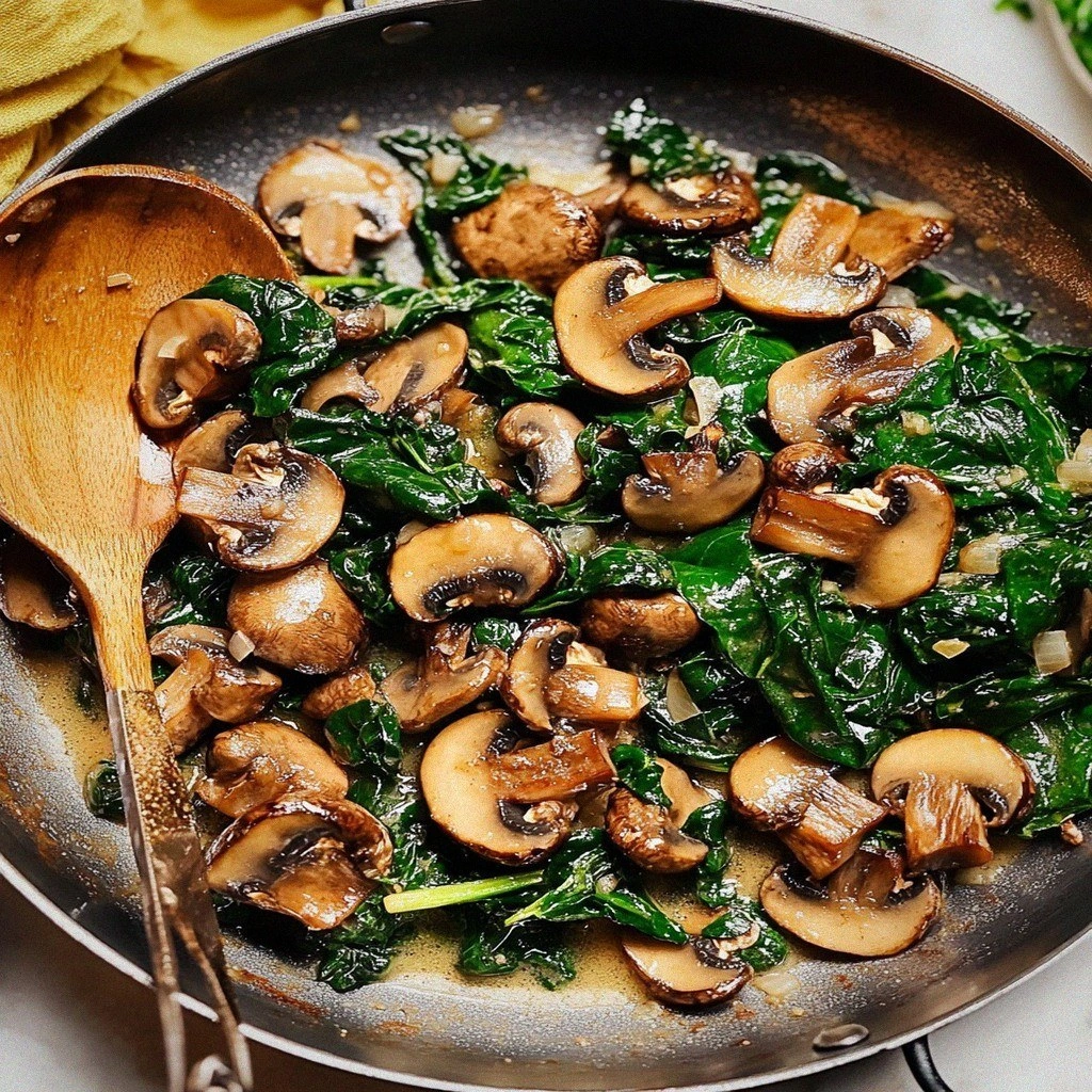 Irreistible Sautéed Spinach and Mushrooms Recipe