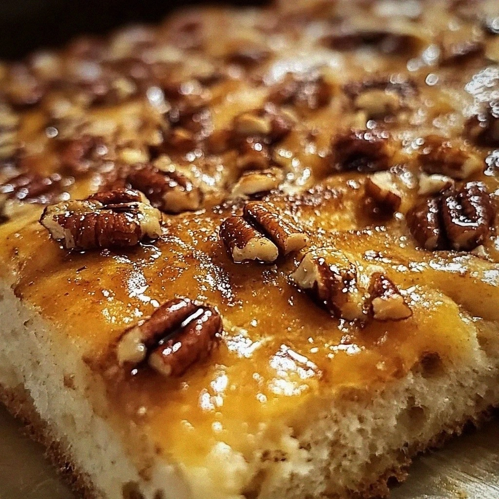 Irresistible Sticky Pecan Focaccia Bread