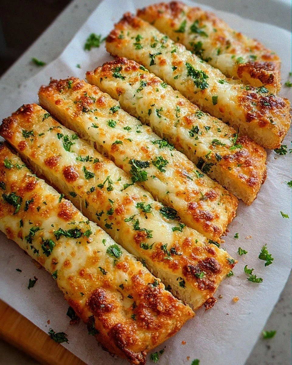 Keto Garlic Breadsticks