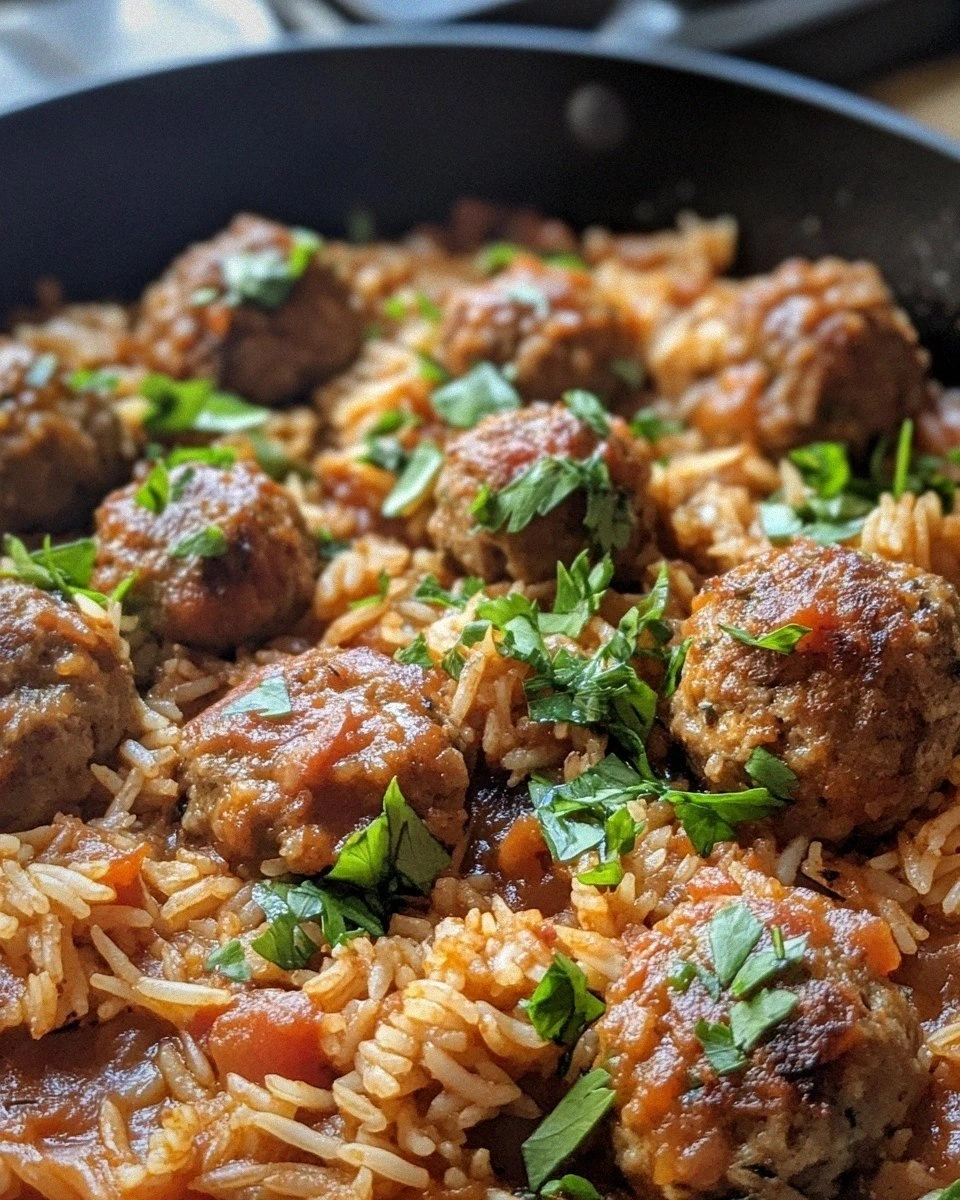 meatballs and rice recipe one skillet from the food