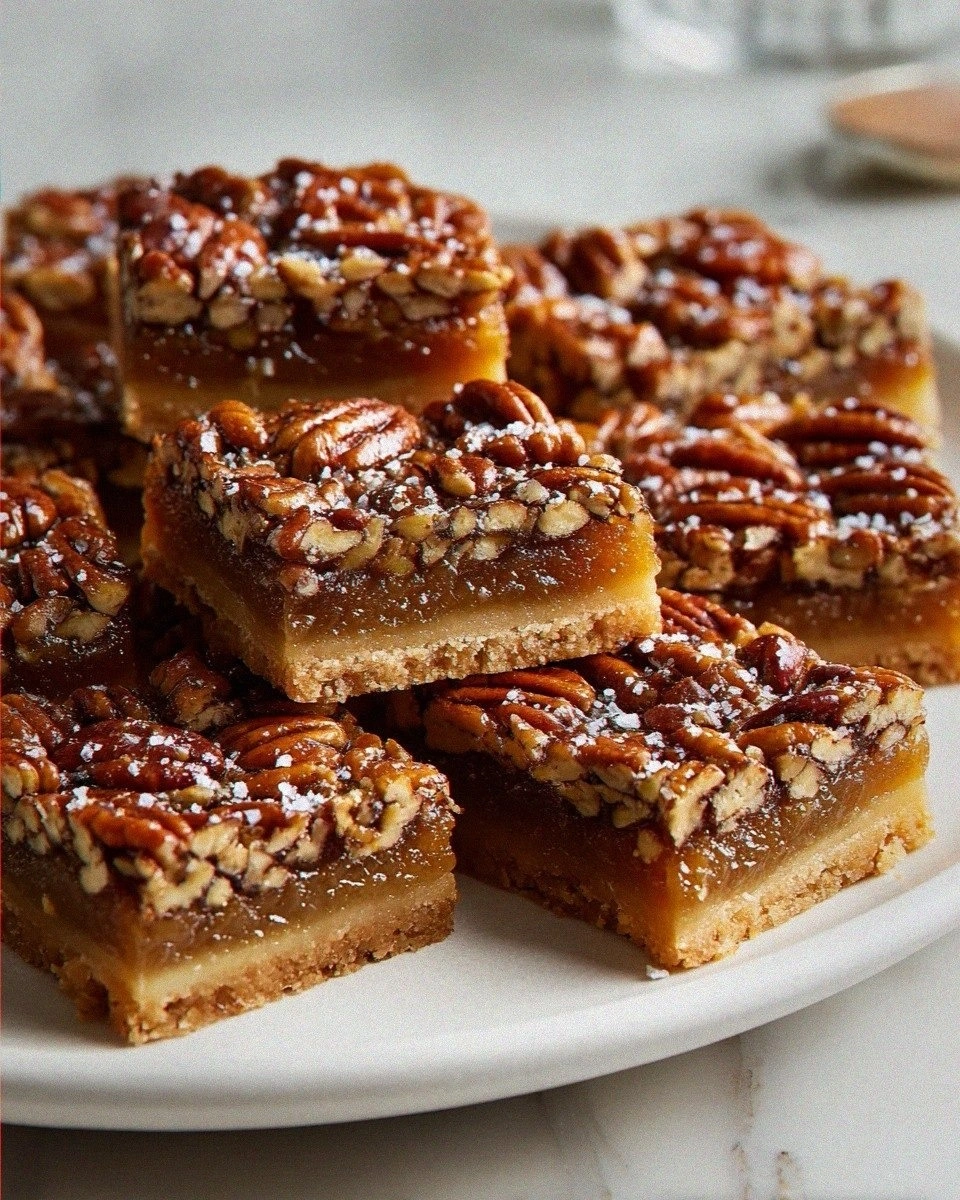 Melt-in-Mouth Salted Maple Pecan Pie Bars: Pure Bliss!