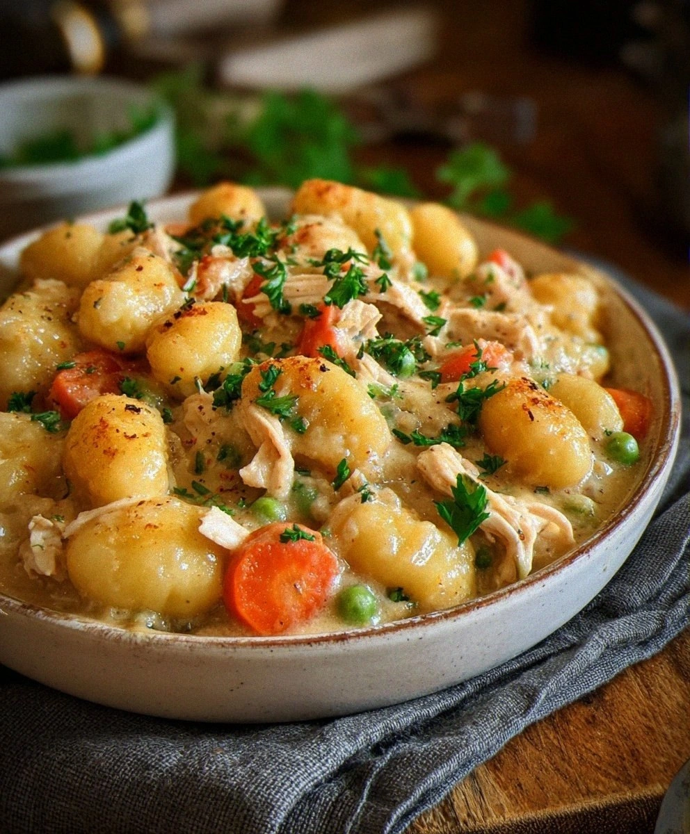 One Pot Gnocchi Chicken Pot Pie: A Cozy, Weeknight Comfort Sensation