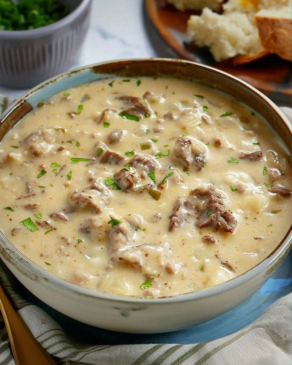 Philly Cheese Steak Soup