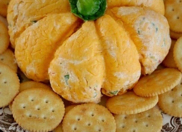 Pumpkin-Shaped Cheeseball