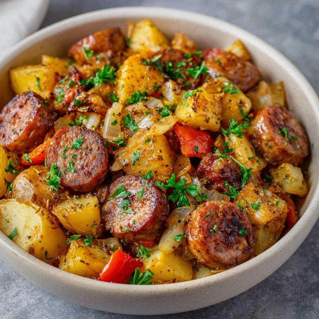 Slow Cooker Sausage & Potato Casserole