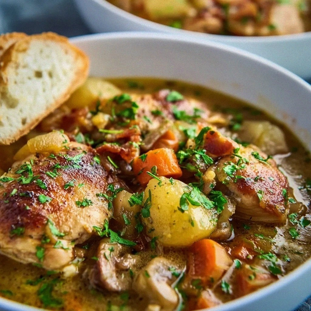 Slow Cooker White Wine Chicken Stew: Creamy Comfort Made Easy