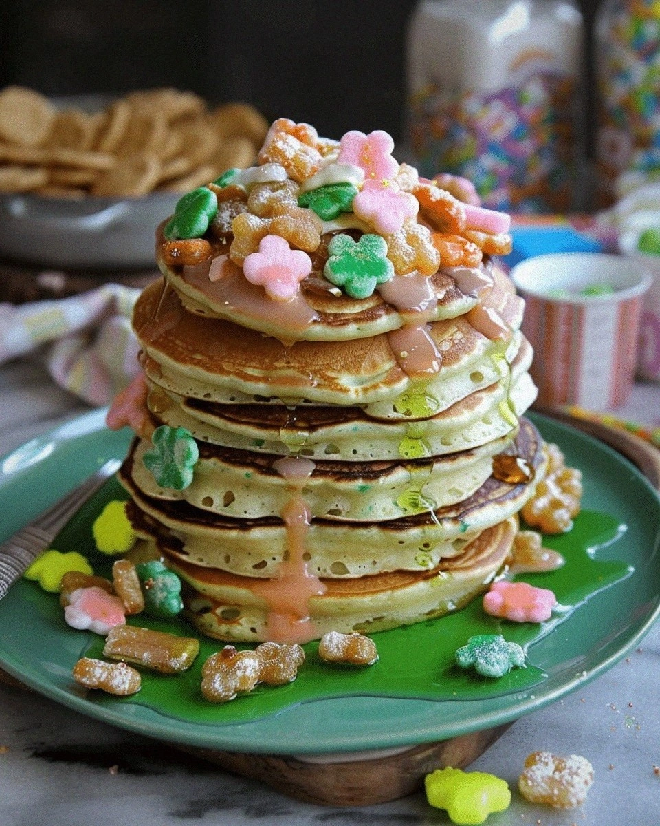 St. Patrick’s Day Lucky Charms Pancakes
