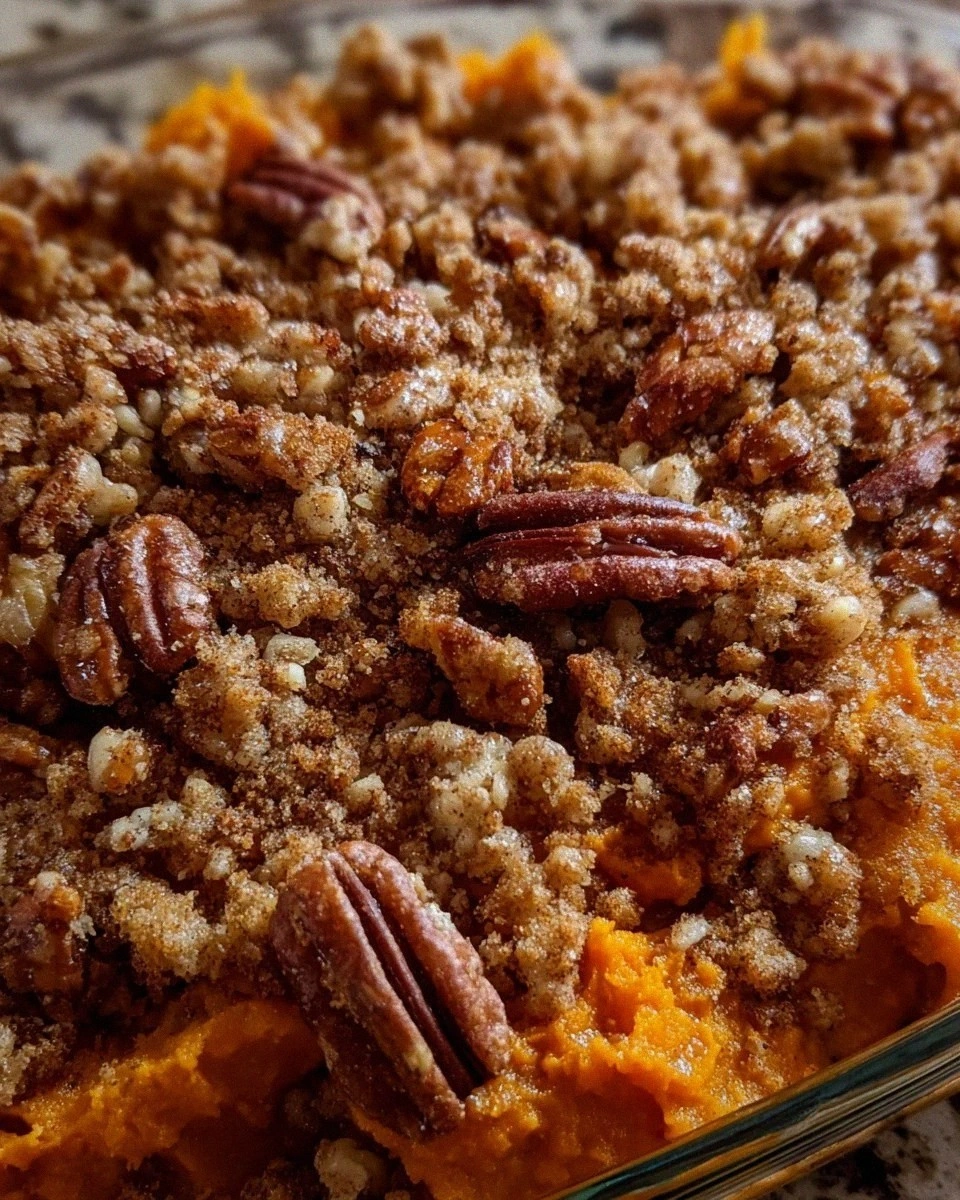 Sweet Potato Cinnamon Crunch Casserole