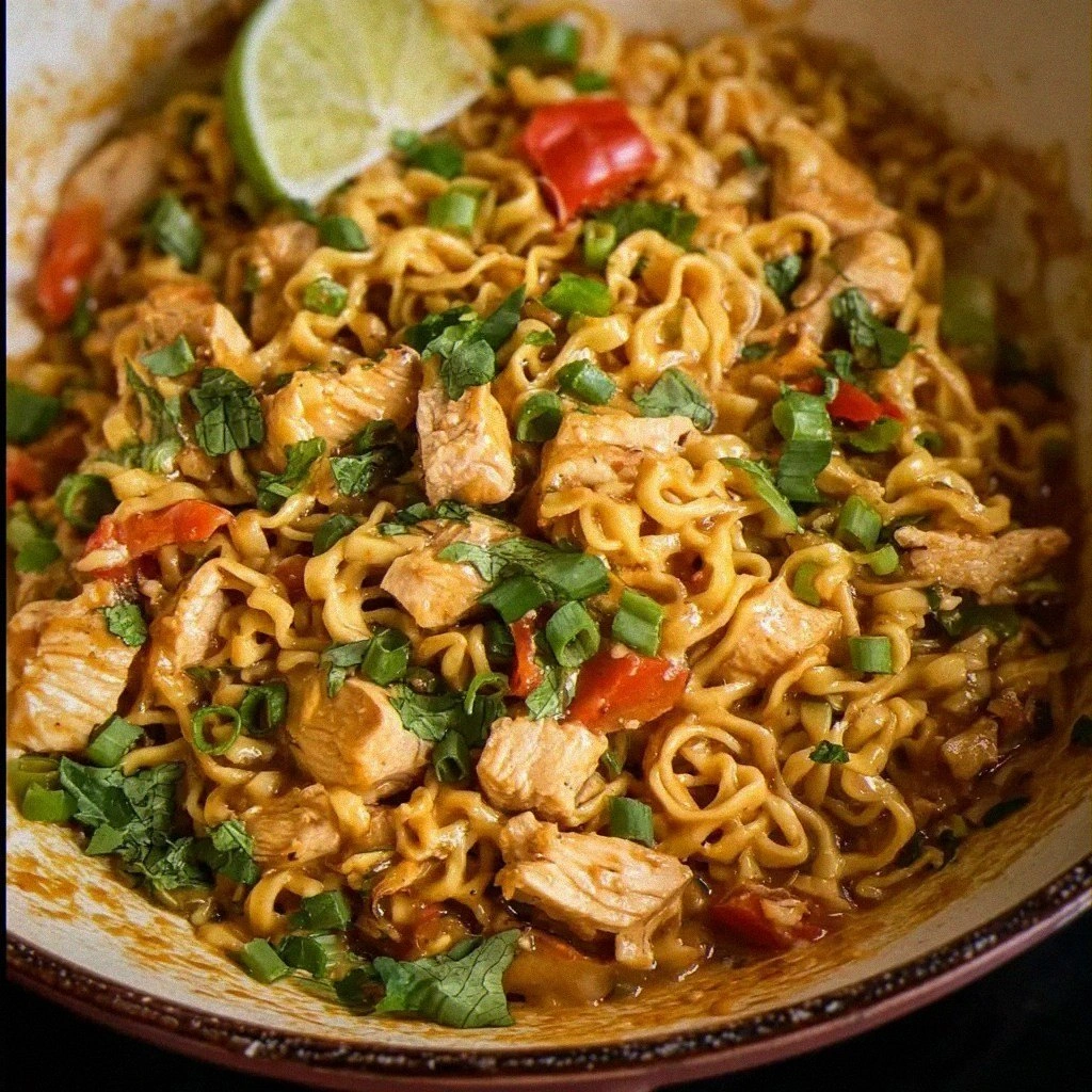​​​​​​​​​​​​​​​ Thai Peanut Chicken Ramen Recipe: Easy 20-Minute Comfort Bowl