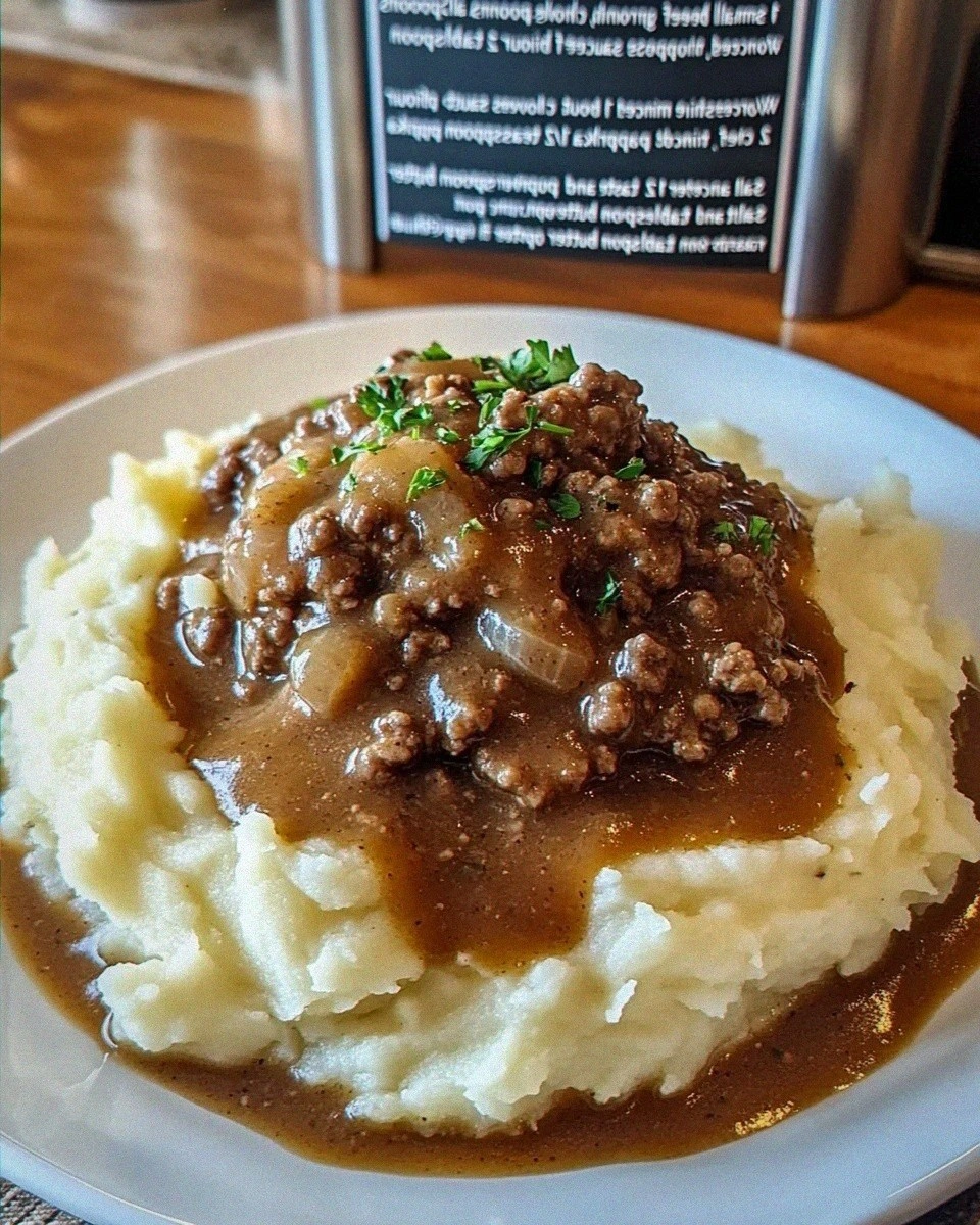 This Ground Beef and Gravy Over Mashed Potatoes Recipe