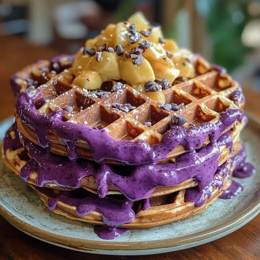 Ube Coconut Waffles: A Tasty Tropical Delight!