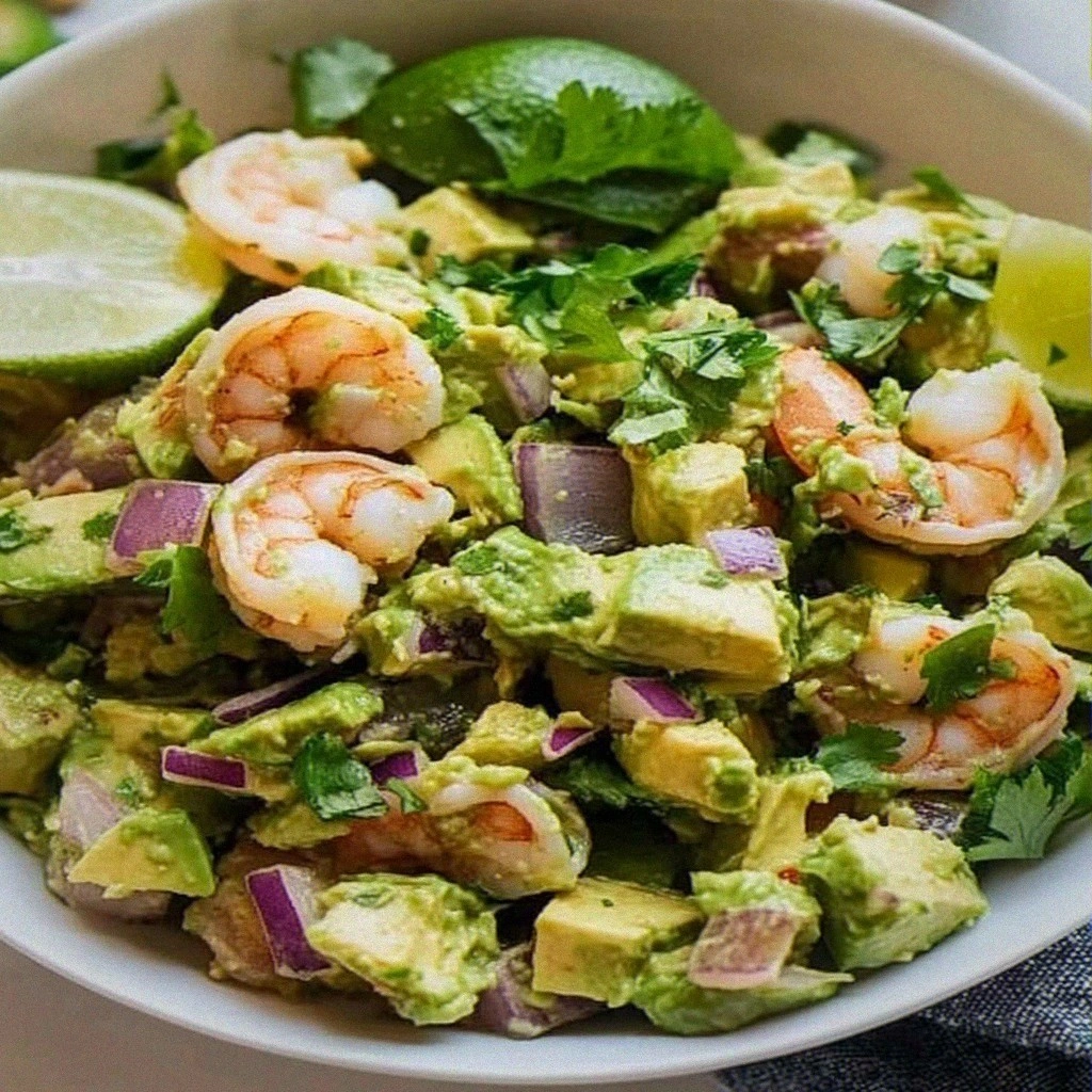Zesty Guacamole Avocado Shrimp Salad Recipe Delight