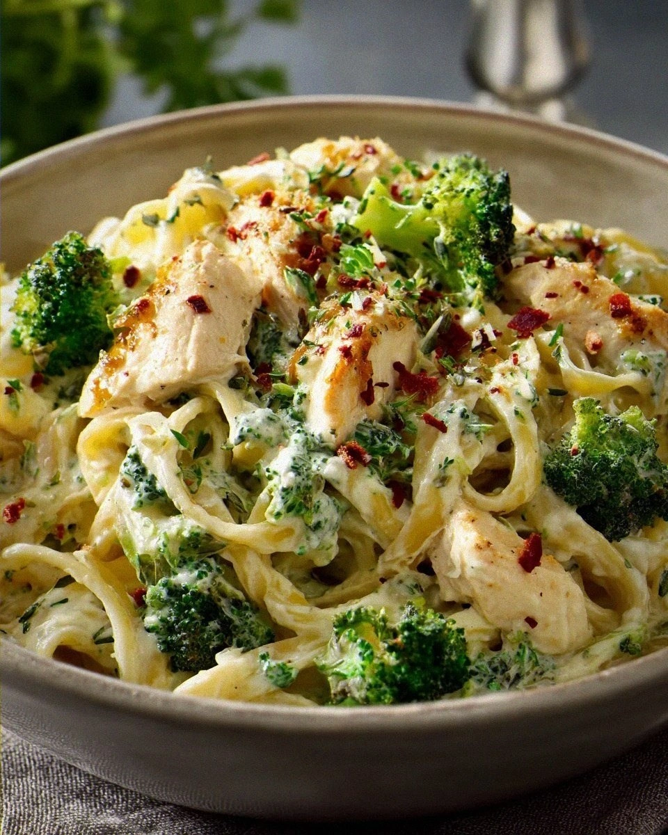 Savoring Comfort: Broccoli & Chicken Alfredo Pasta Recipe