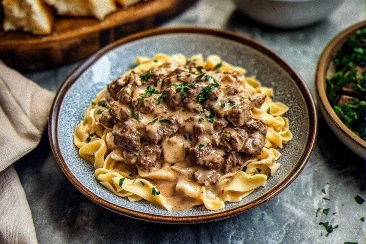 Beef Stroganoff with Egg Noodles: A Timeless Comfort Food