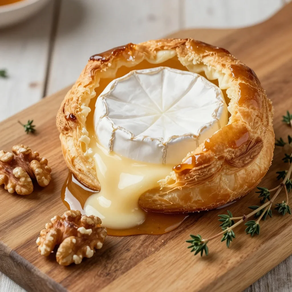 Baked Brie with Honey and Walnuts for an Appetizer