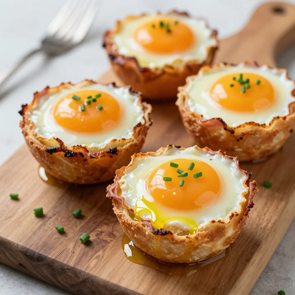 Baked Eggs in Ham Cups for a Protein Boost