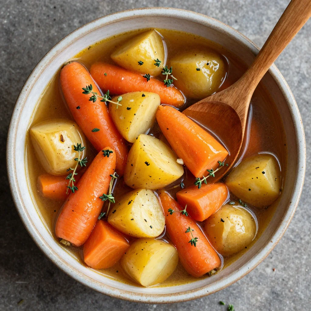 batch cook garlic and herb root vegetable stew for family meals