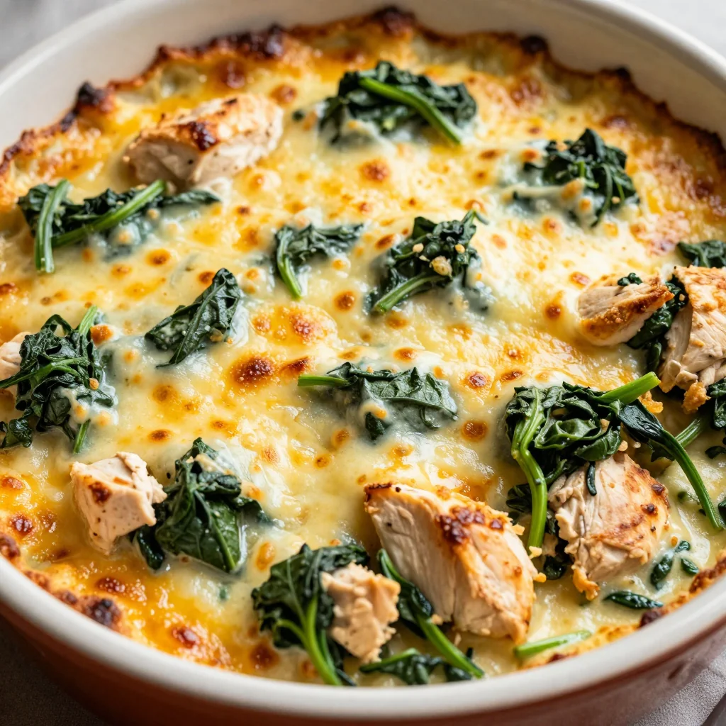 batch cook highprotein chicken and spinach casserole for weeknights