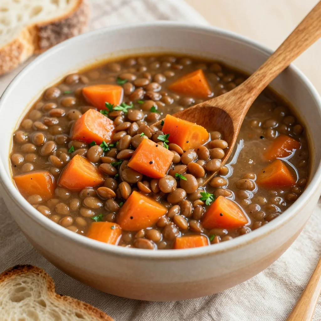 budget friendly lentil and carrot stew for cozy family meals