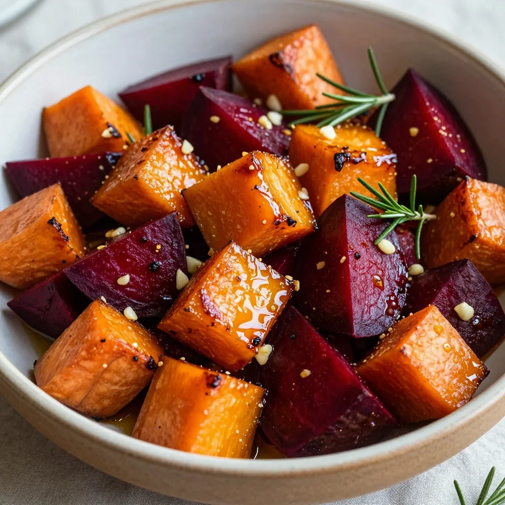 budgetfriendly garlic roasted sweet potatoes and beets for family