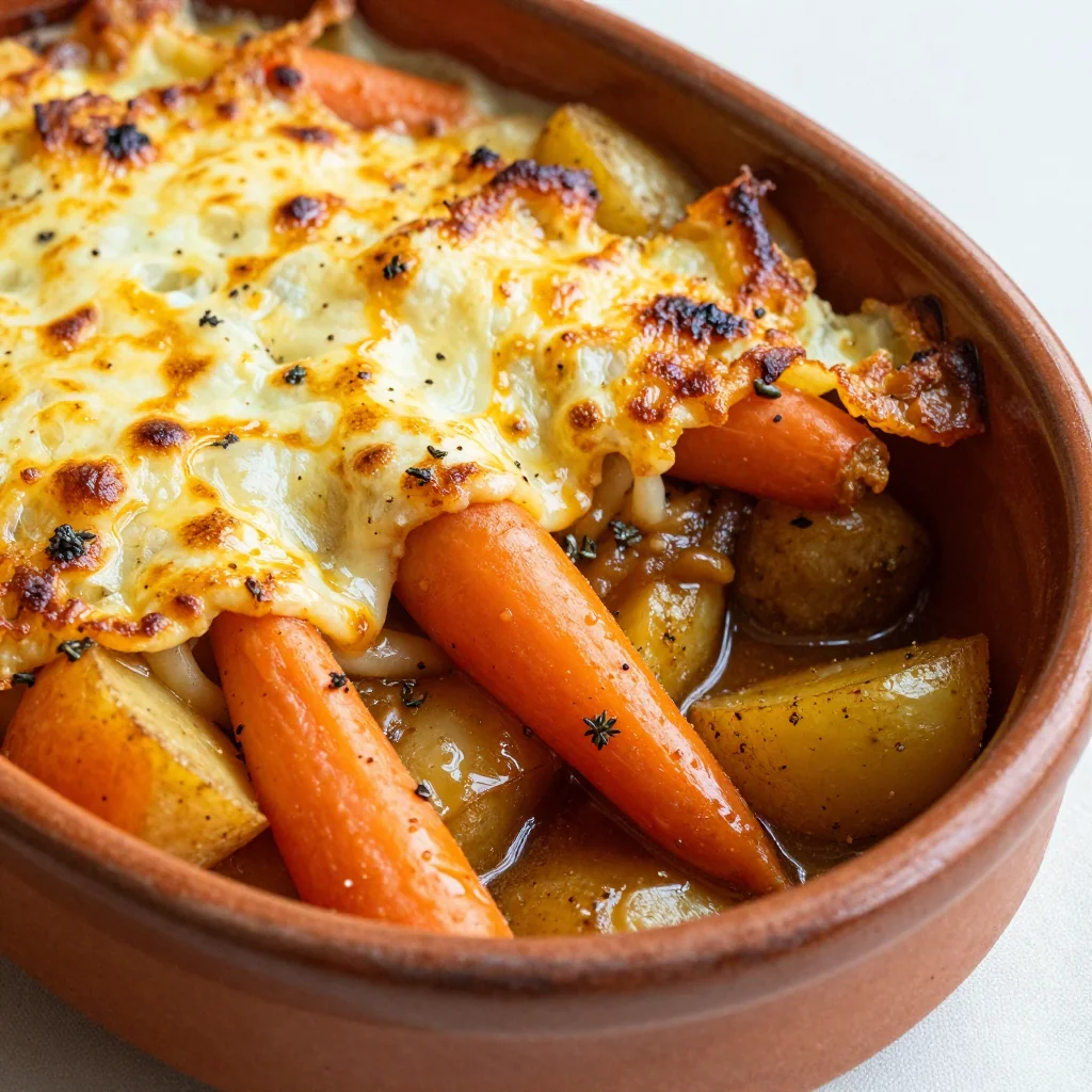 budgetfriendly root vegetable casserole with carrots and potatoes