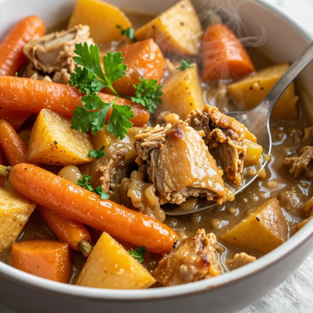 budgetfriendly slow cooker turkey and root vegetable casserole