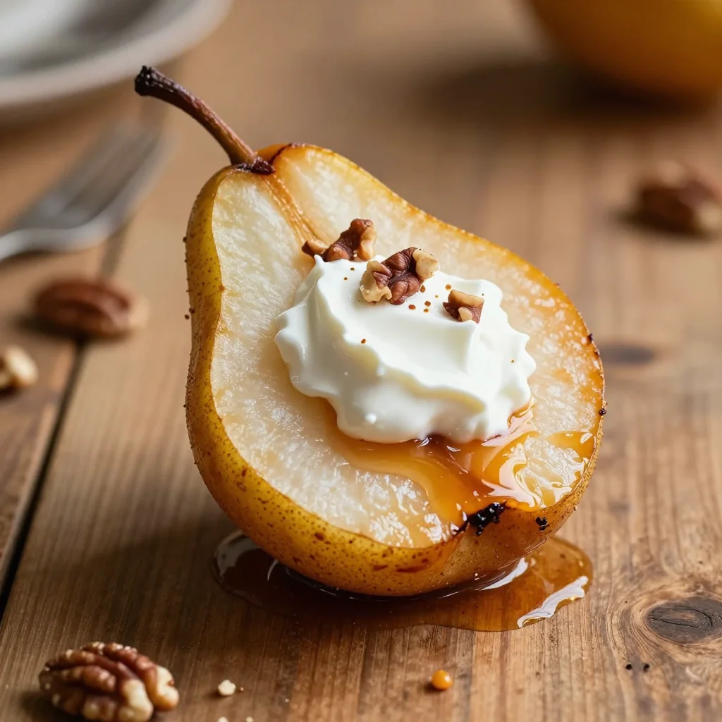 Cinnamon Baked Pears with Greek Yogurt for Dessert