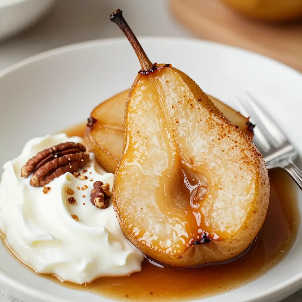Cinnamon Sugar Roasted Pears for a Healthy Dessert