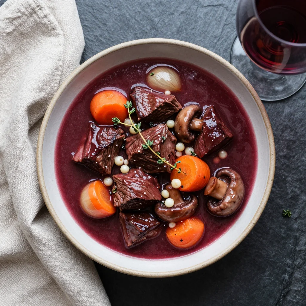 Cozy Beef Bourguignon Stew for a Fancy January Night